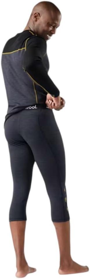 image:imageSmartwool Mens Classic Thermal Merino Base Layer 34 BottomCharcoalhoney Gold