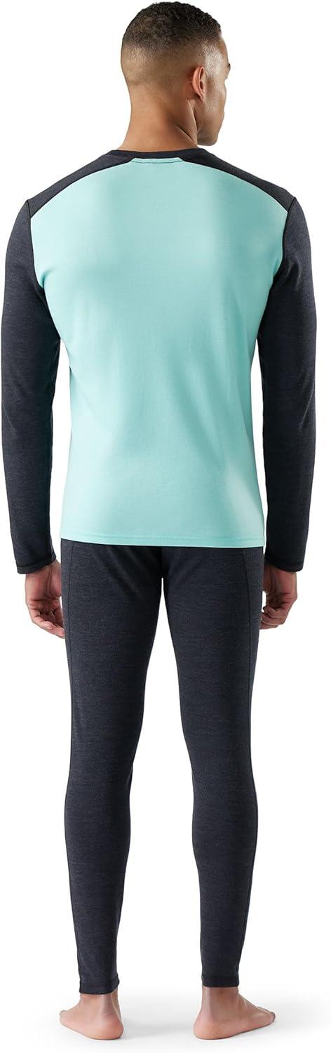 image:imageSmartwool Mens Classic Thermal Merino Wool Base Layer CrewPacific BlueCharcoal