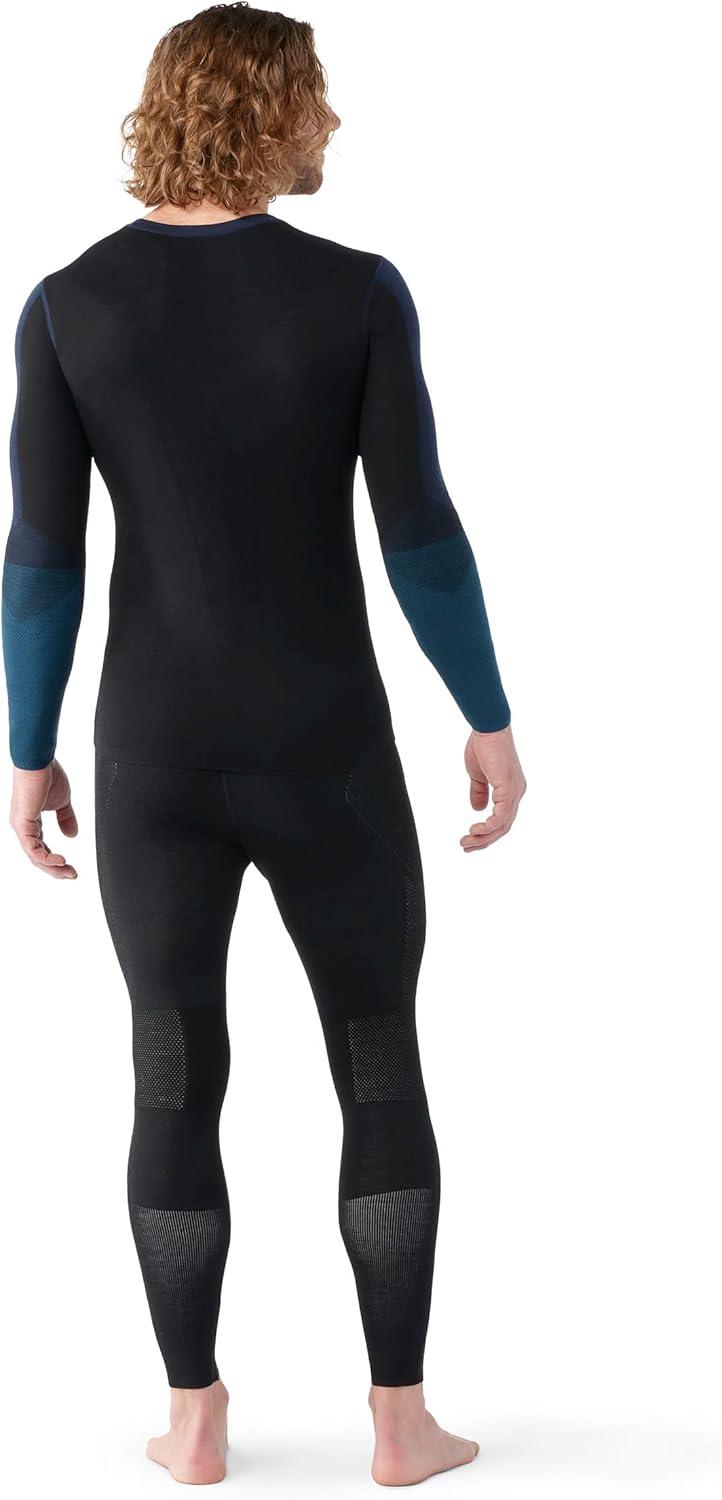 image:imageSmartwool Mens Intraknit Thermal Merino Base Layer Colorblock CrewDeep Navytwilight Blue