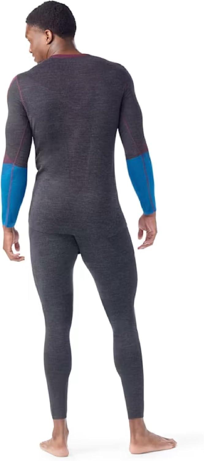 image:imageSmartwool Mens Intraknit Thermal Merino Base Layer Colorblock CrewEggplantNival Blue