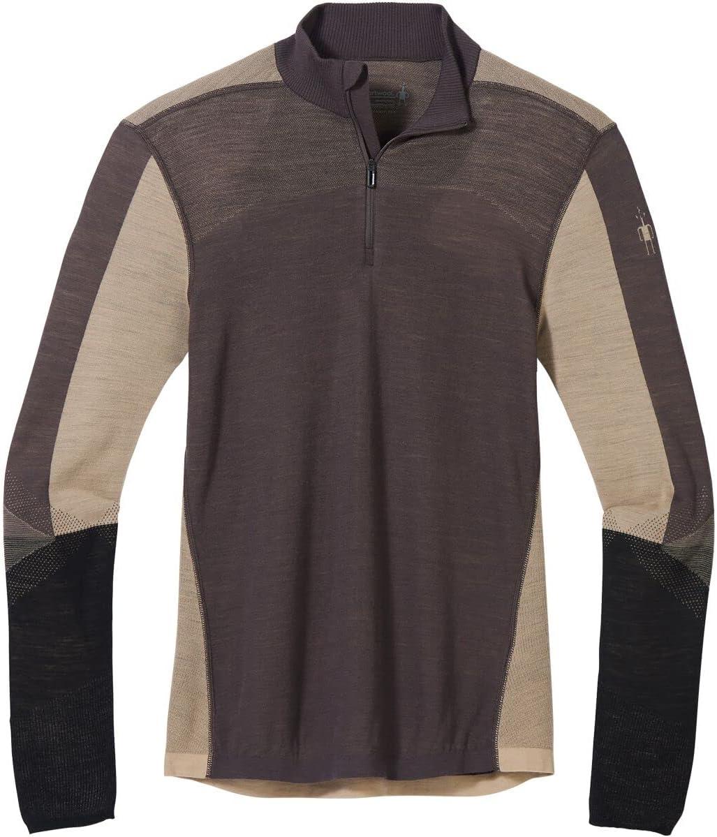 image:imageSmartwool Mens Intraknit Thermal Merino Base Layer Colorblock CrewShaledune