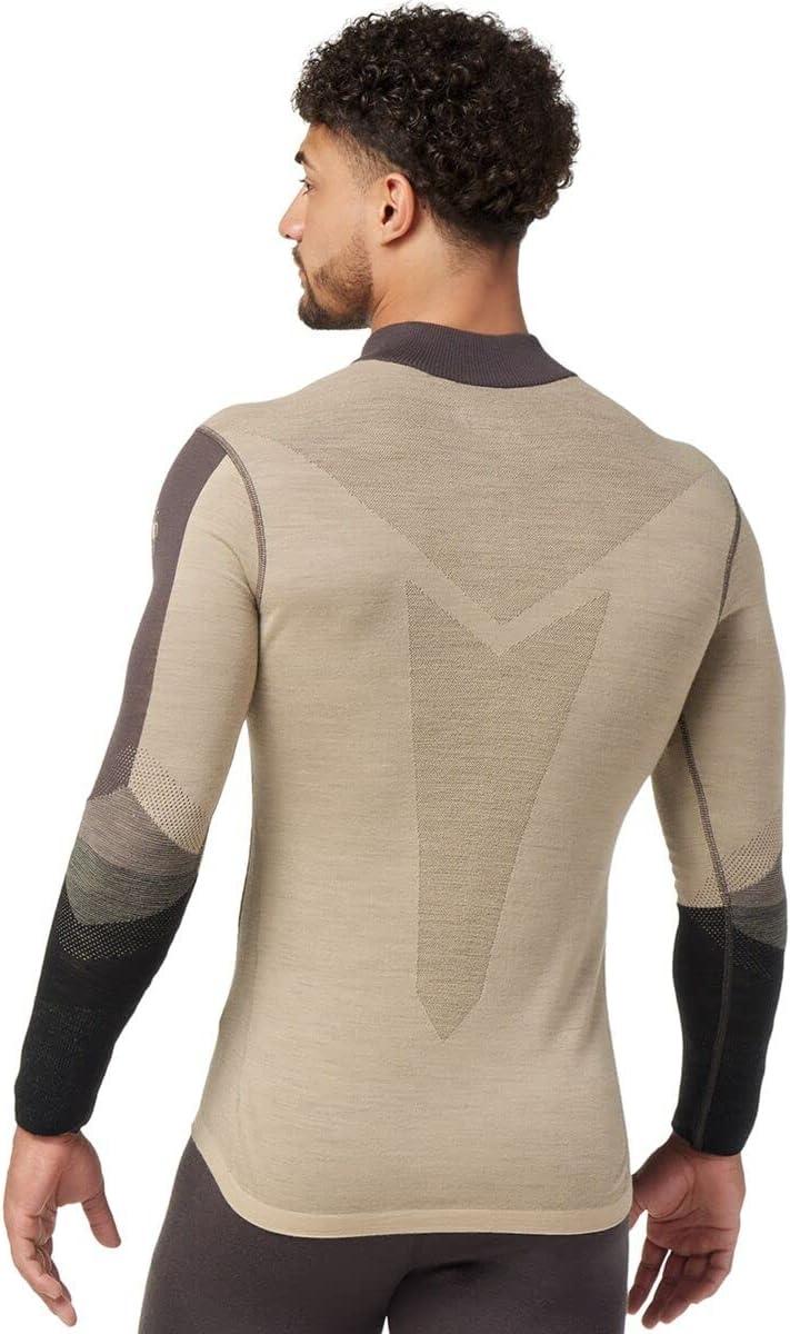 image:imageSmartwool Mens Intraknit Thermal Merino Base Layer Colorblock CrewShaledune
