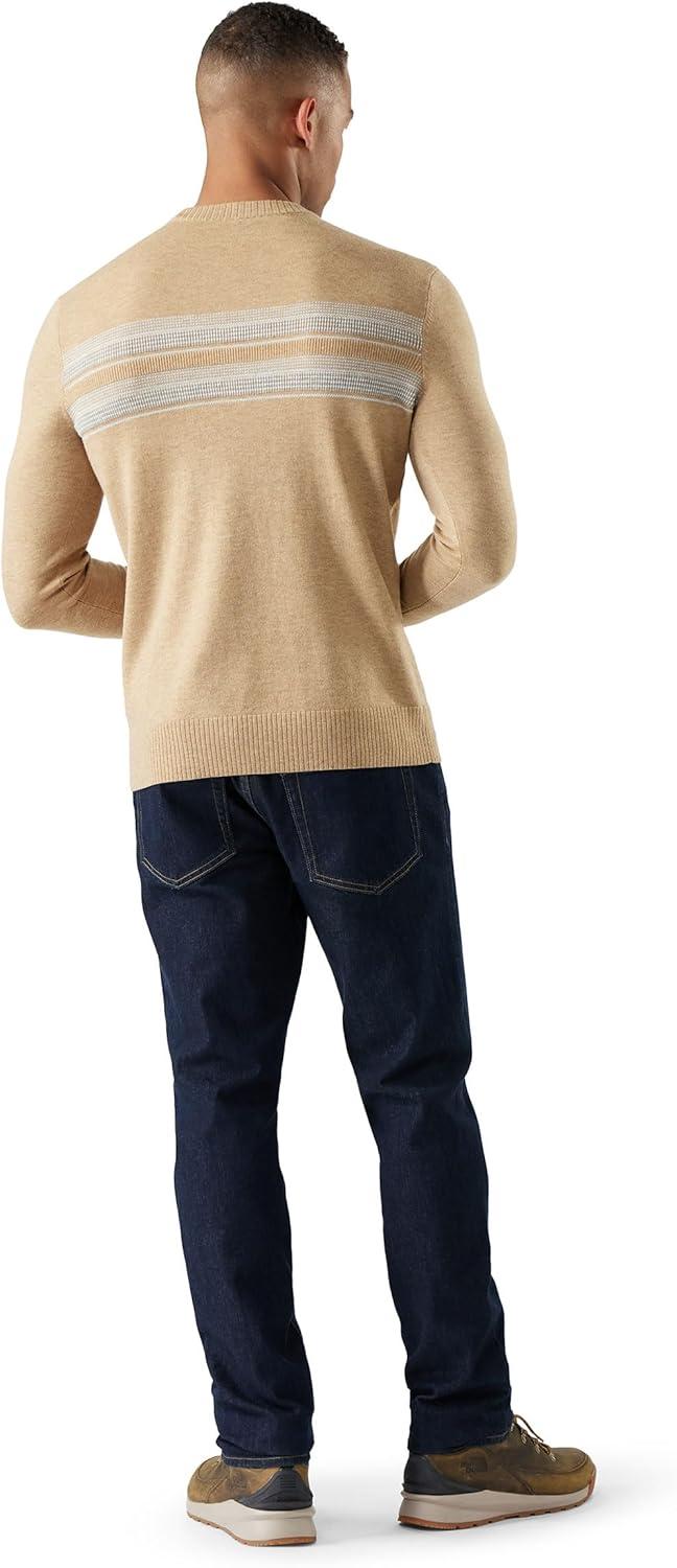image:imageSmartwool Mens Sparwood Stripe Crew SweaterToasted CoconutLight Gray