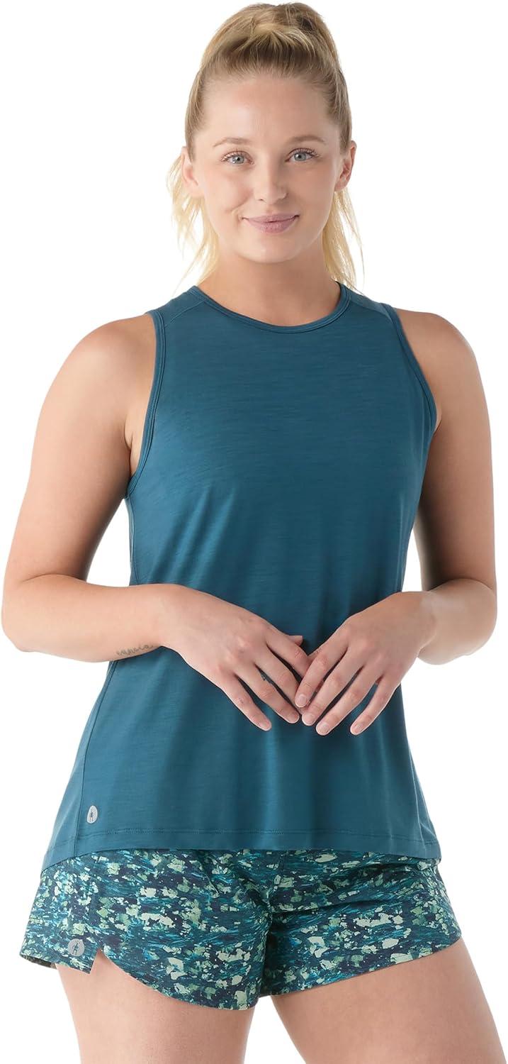 image:imageSmartwool Womens Active Ultralite High Neck TankTwilight Blue