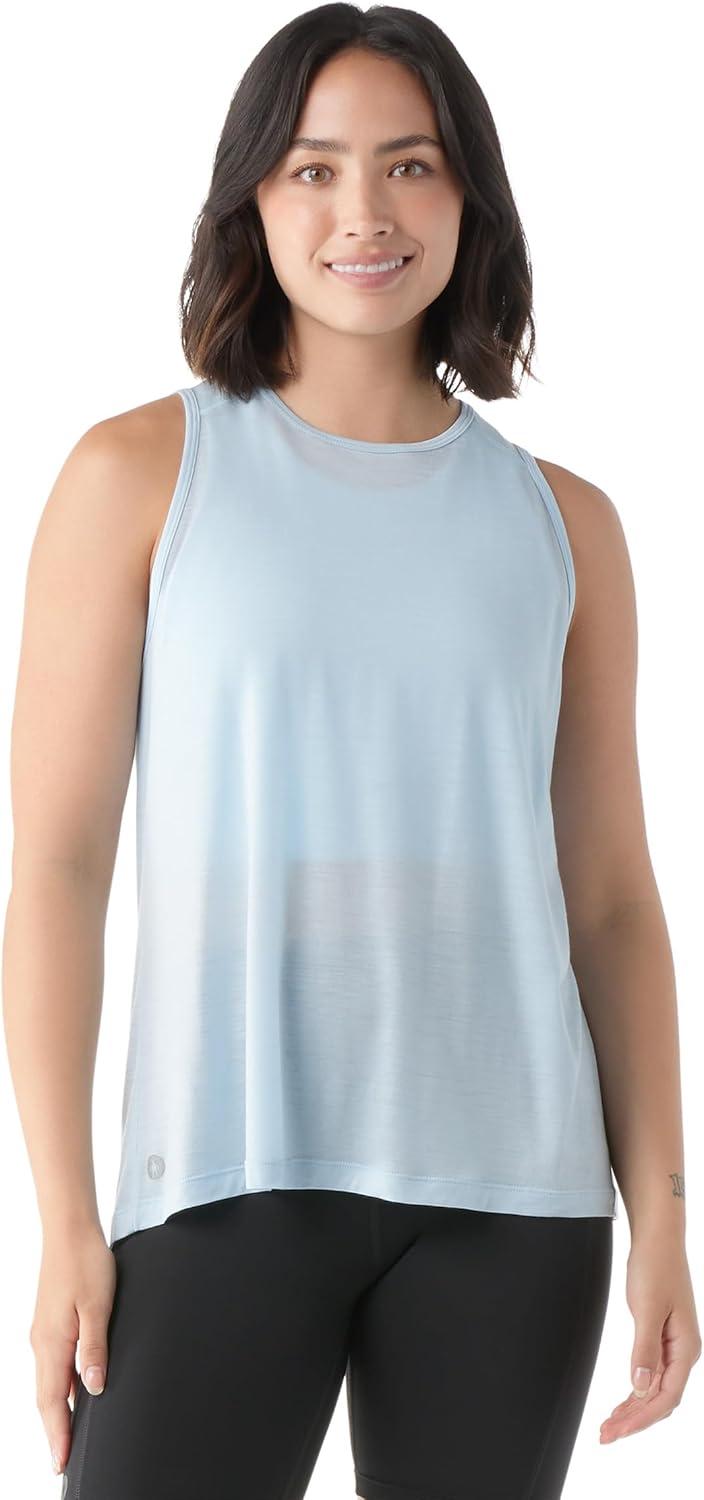 image:imageSmartwool Womens Active Ultralite High Neck TankWinter Sky