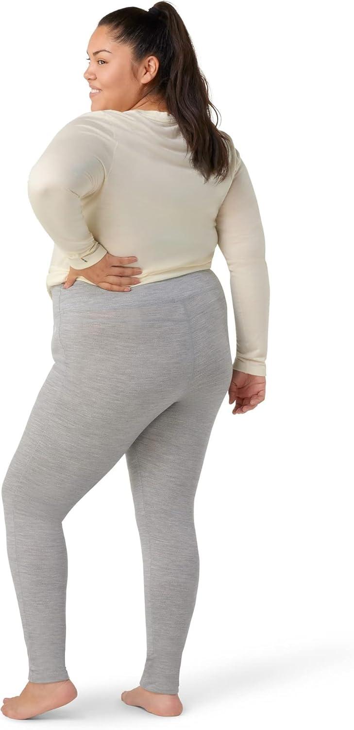 image:imageSmartwool Womens Classic AllSeason Merino Base Layer Bottom Plus Base Layer PantsLight Gray Heather