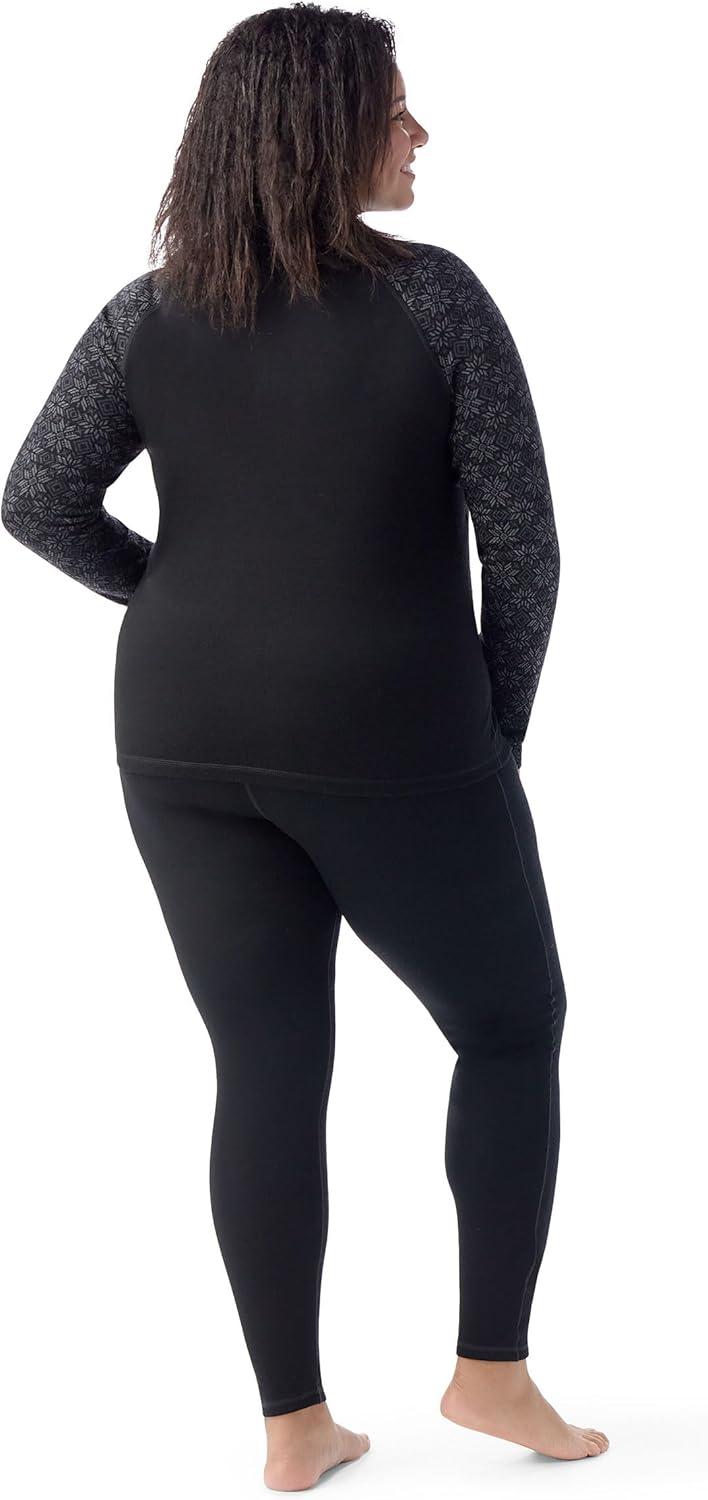 image:imageSmartwool Womens Classic Thermal Merino Base Layer 14 Zip PlusBlack Digi Snow