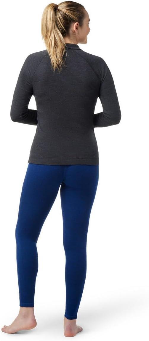 image:imageSmartwool Womens Classic Thermal Merino Base Layer 14 ZipCharcoal Heather
