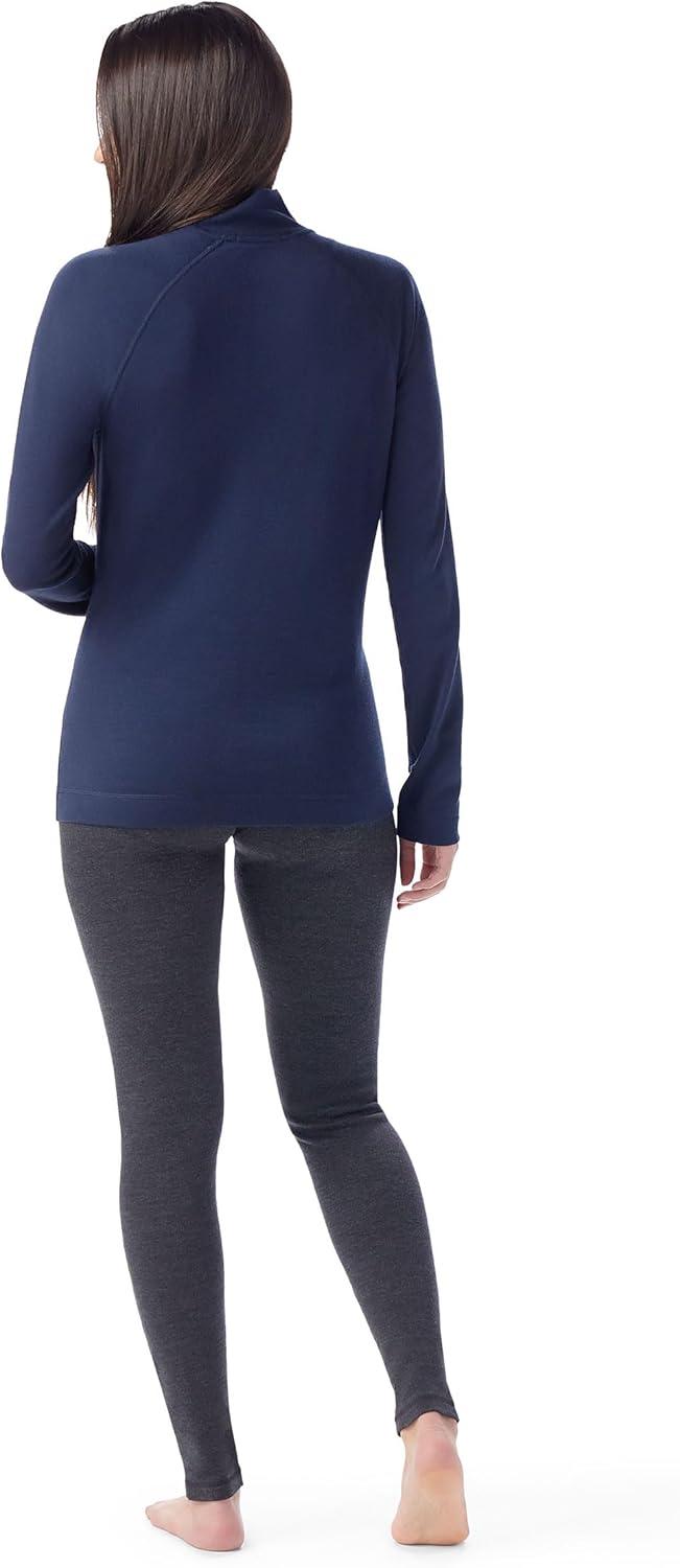 image:imageSmartwool Womens Classic Thermal Merino Base Layer 14 ZipDeep Navy