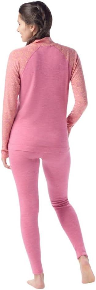 image:imageSmartwool Womens Classic Thermal Merino Base Layer 14 ZipGarden Pink Digi Snow