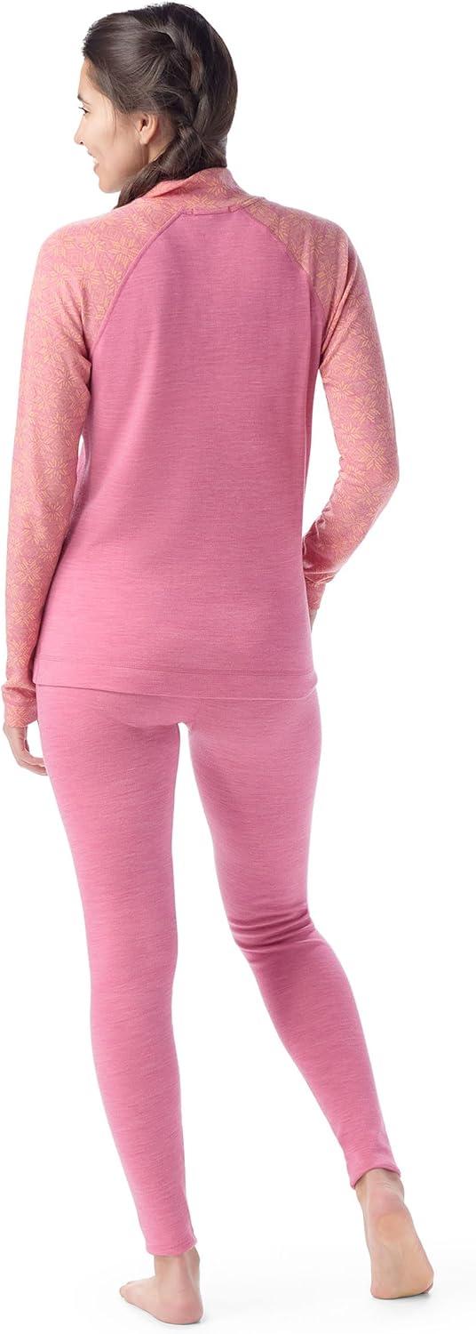 image:imageSmartwool Womens Classic Thermal Merino Base Layer 14 ZipGarden Pink Digi Snow