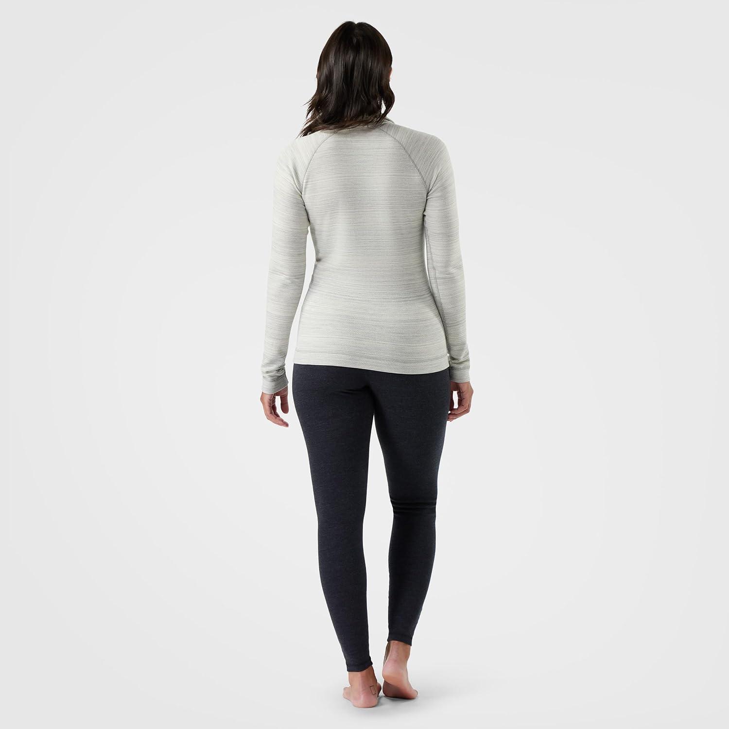 image:imageSmartwool Womens Classic Thermal Merino Base Layer 14 ZipLight Gray Color Shift