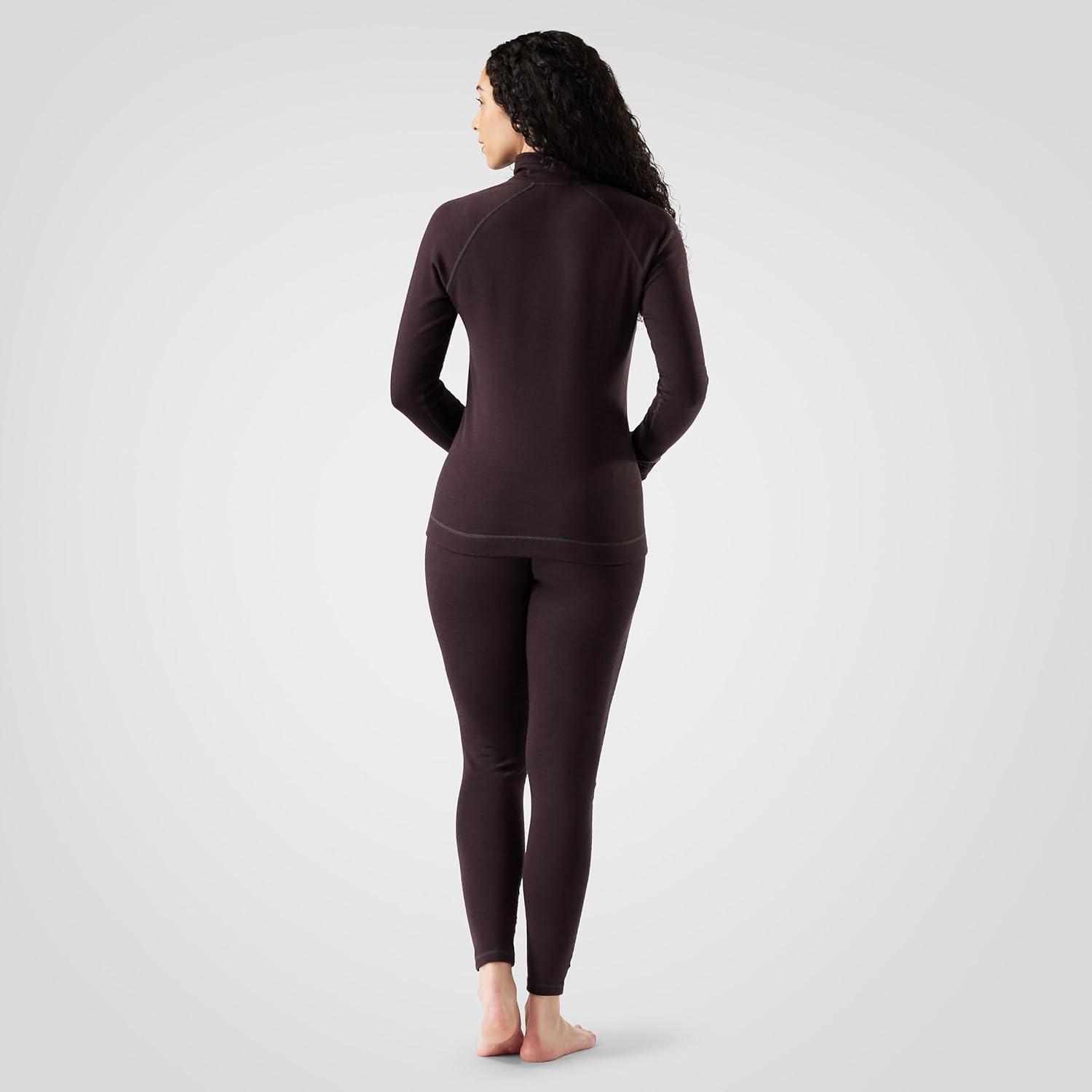 image:imageSmartwool Womens Classic Thermal Merino Base Layer 14 ZipMink Heather