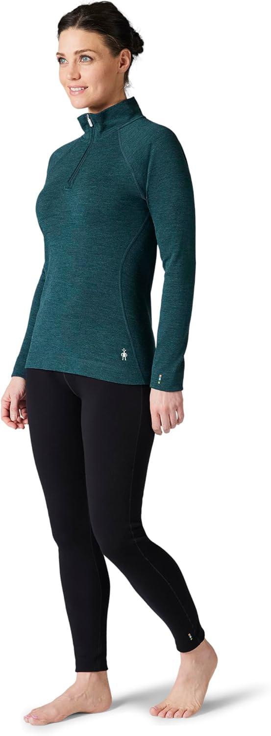 image:imageSmartwool Womens Classic Thermal Merino Base Layer 14 ZipTwilight Blue Heather