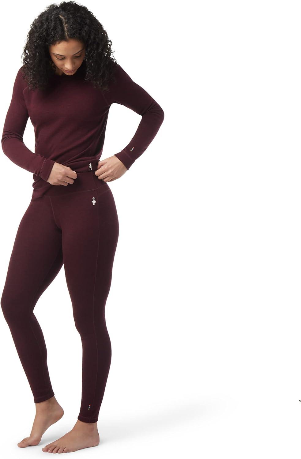 image:imageSmartwool Womens Classic Thermal Merino Base Layer BottomBlack Cherry Heather