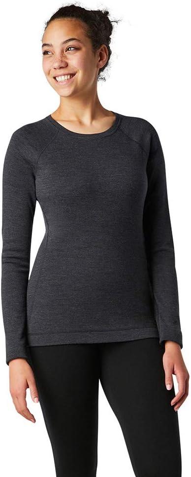 image:imageSmartwool Womens Classic Thermal Merino Base Layer CrewCharcoal Heather