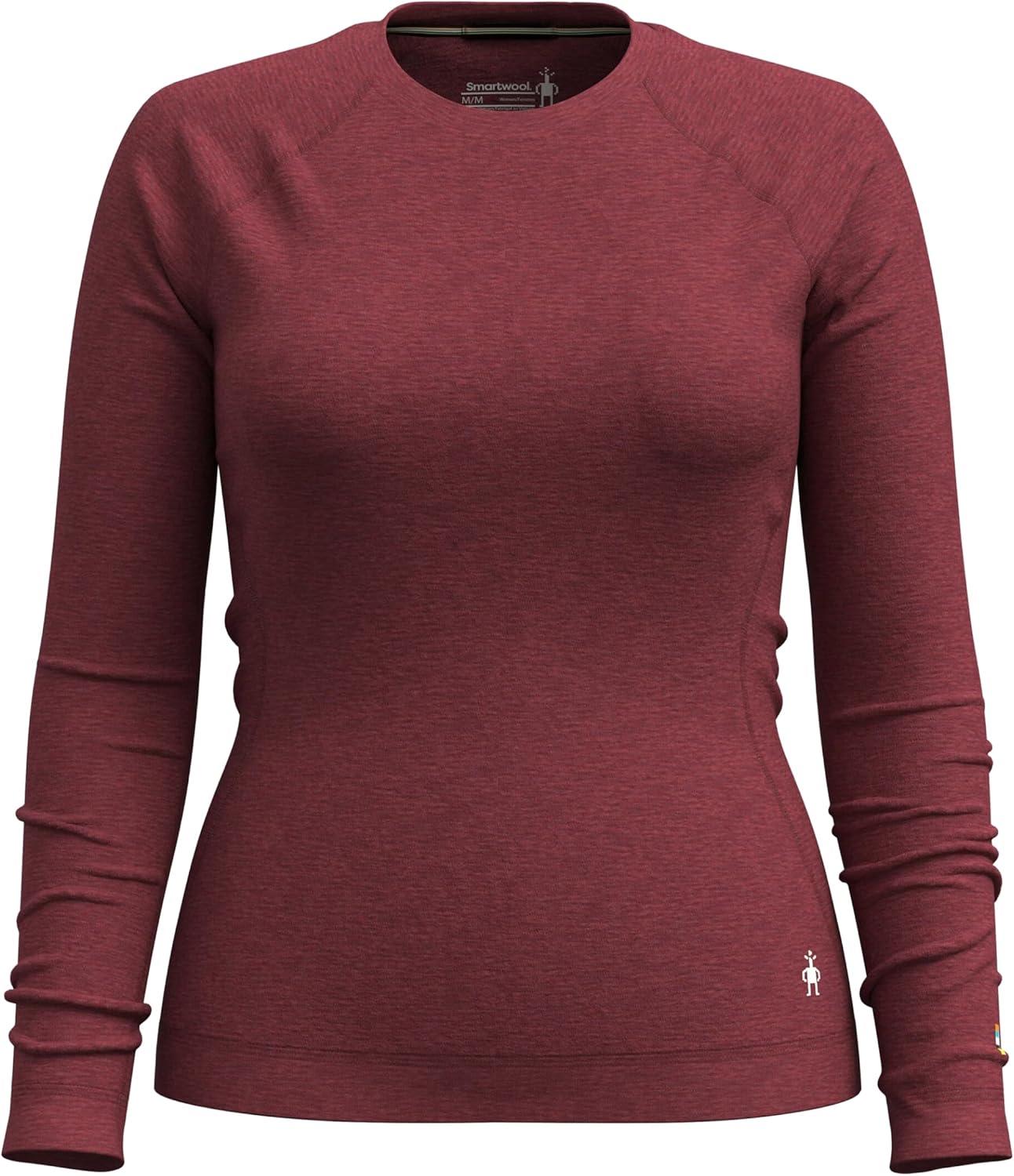 image:imageSmartwool Womens Classic Thermal Merino Base Layer CrewCurrant Heather