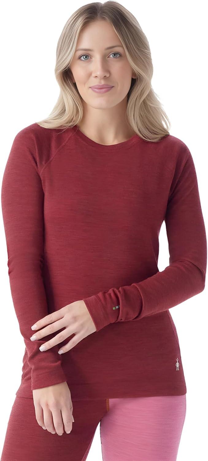 image:imageSmartwool Womens Classic Thermal Merino Base Layer CrewCurrant Heather