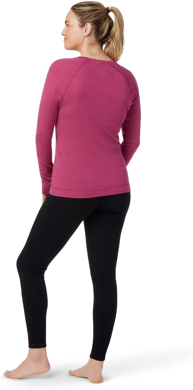 image:imageSmartwool Womens Classic Thermal Merino Base Layer CrewFestive Fuchsia Heather