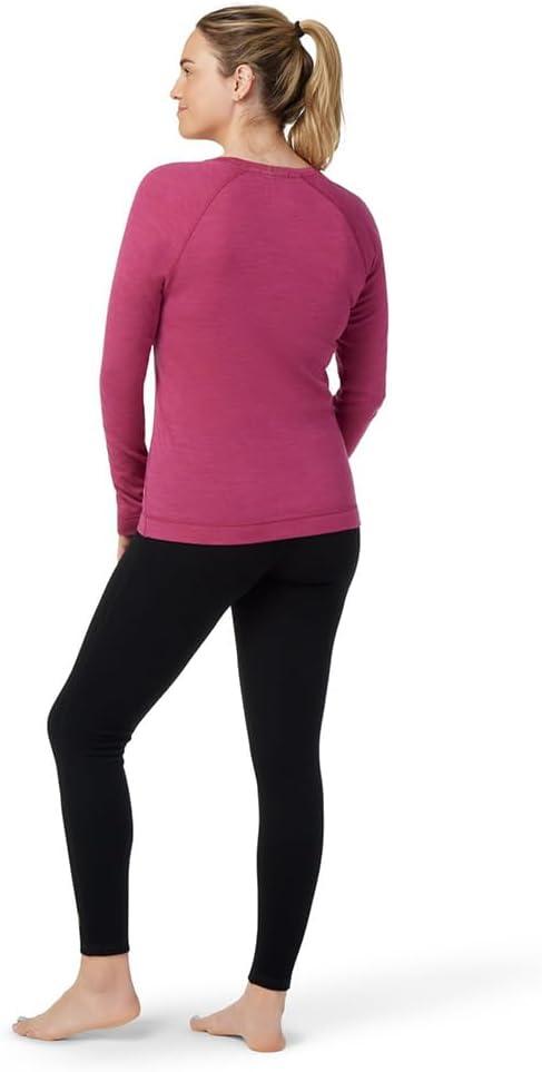 image:imageSmartwool Womens Classic Thermal Merino Base Layer CrewFestive Fuchsia Heather