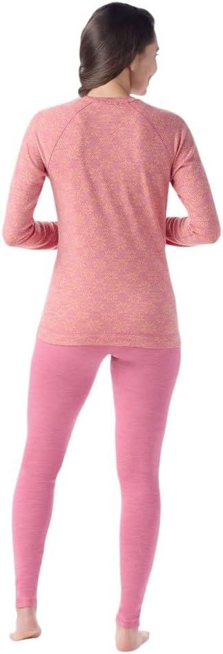 image:imageSmartwool Womens Classic Thermal Merino Base Layer CrewGarden Pink Digi Snow