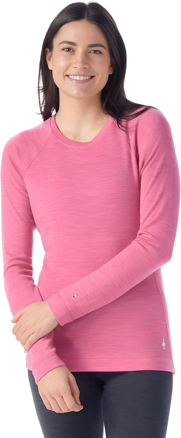 image:imageSmartwool Womens Classic Thermal Merino Base Layer CrewGarden Pink Heather