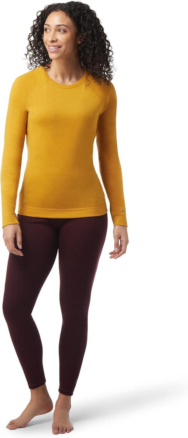 image:imageSmartwool Womens Classic Thermal Merino Base Layer CrewHoney Gold Heather