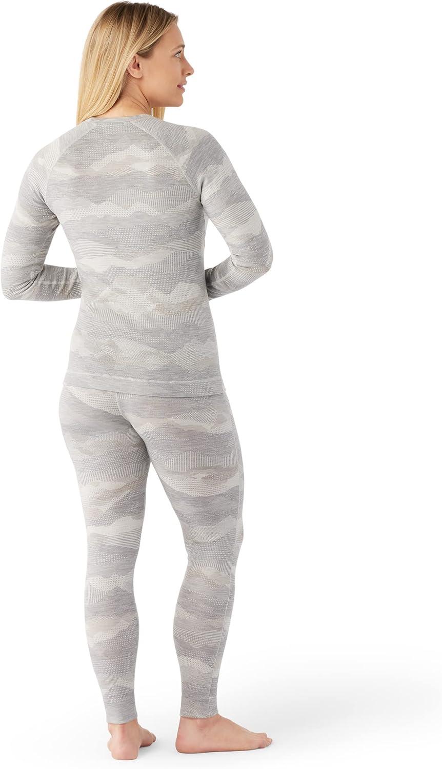 image:imageSmartwool Womens Classic Thermal Merino Base Layer CrewLight Gray Mountain Scape