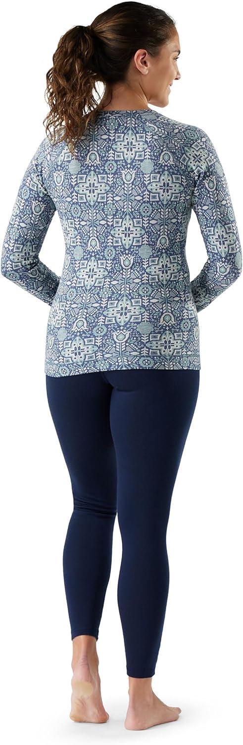 image:imageSmartwool Womens Classic Thermal Merino Base Layer CrewNightfall Deco Floral