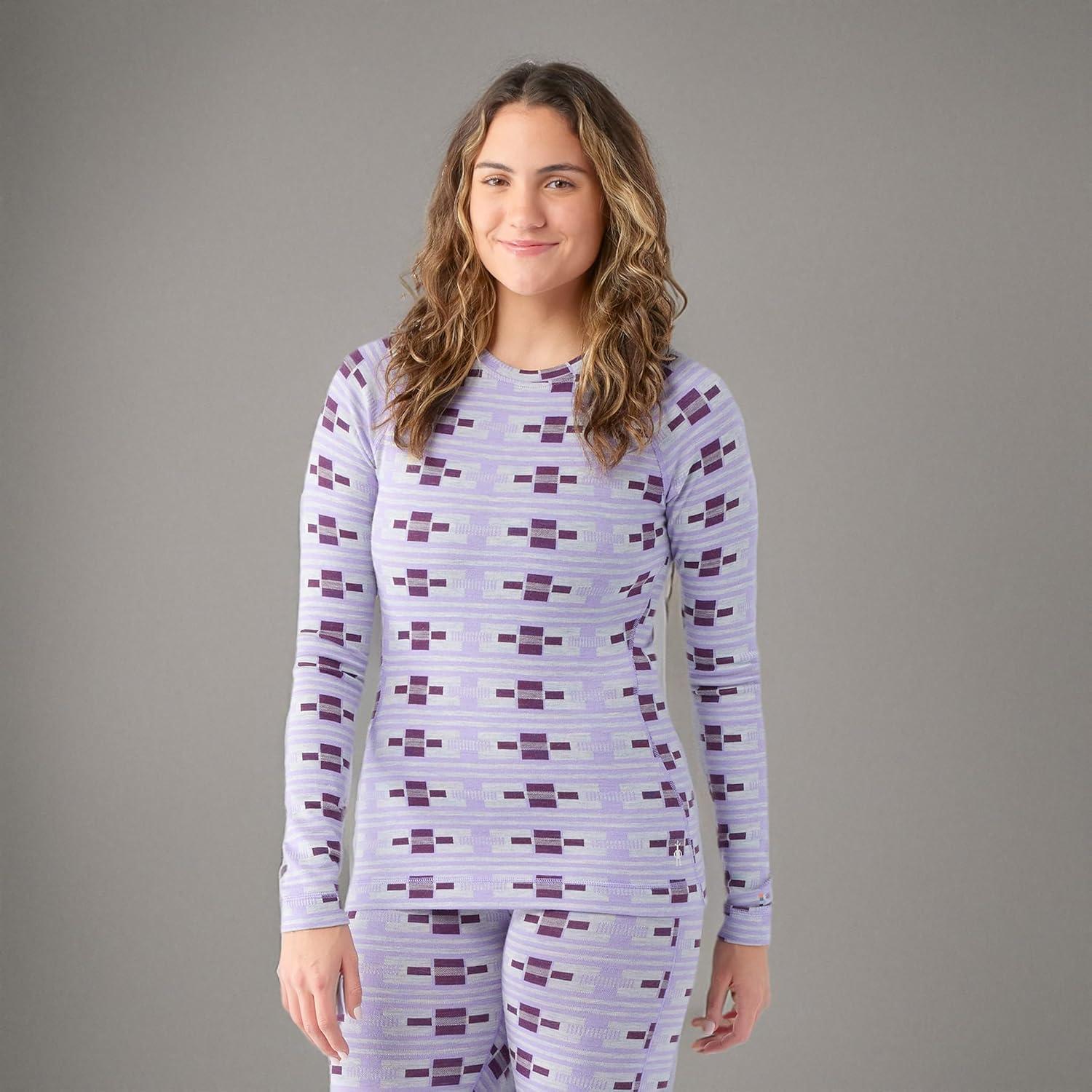 image:imageSmartwool Womens Classic Thermal Merino Base Layer CrewViolet Flirt With Me