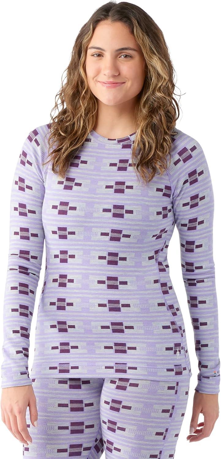 image:imageSmartwool Womens Classic Thermal Merino Base Layer CrewViolet Flirt With Me