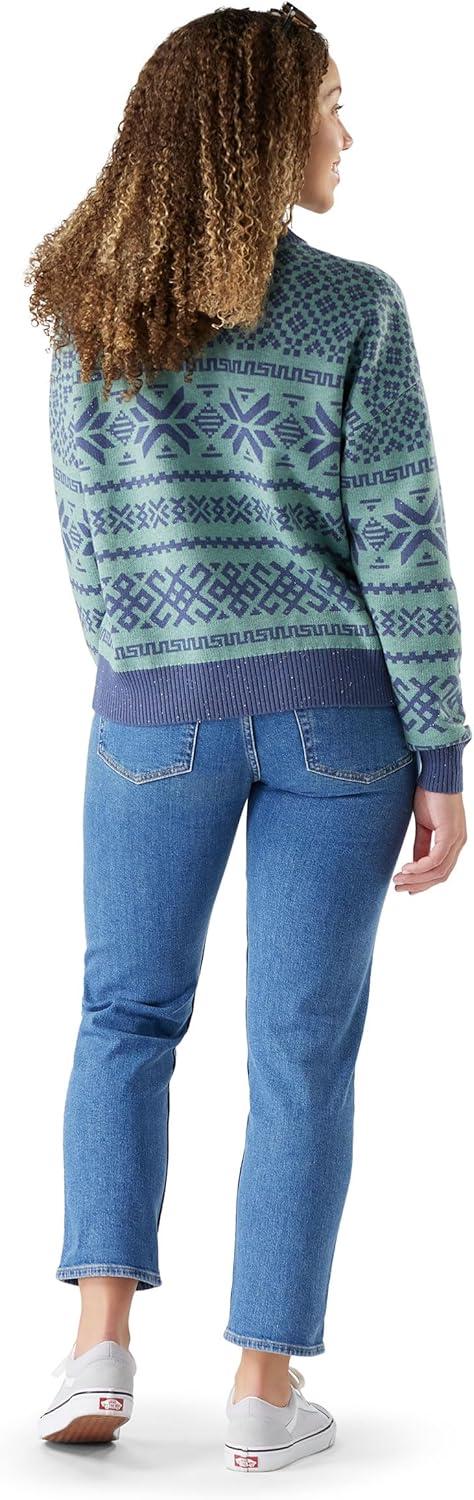 image:imageSmartwool Womens Edgewood Heritage Crew SweaterArctic Green