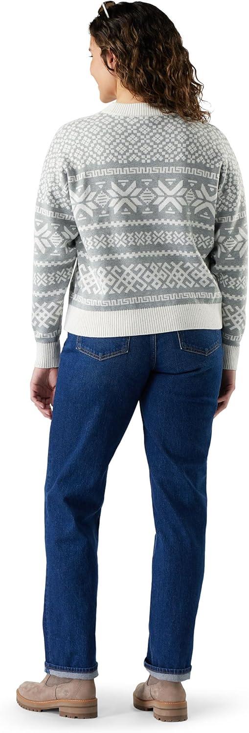 image:imageSmartwool Womens Edgewood Heritage Crew SweaterLight Gray