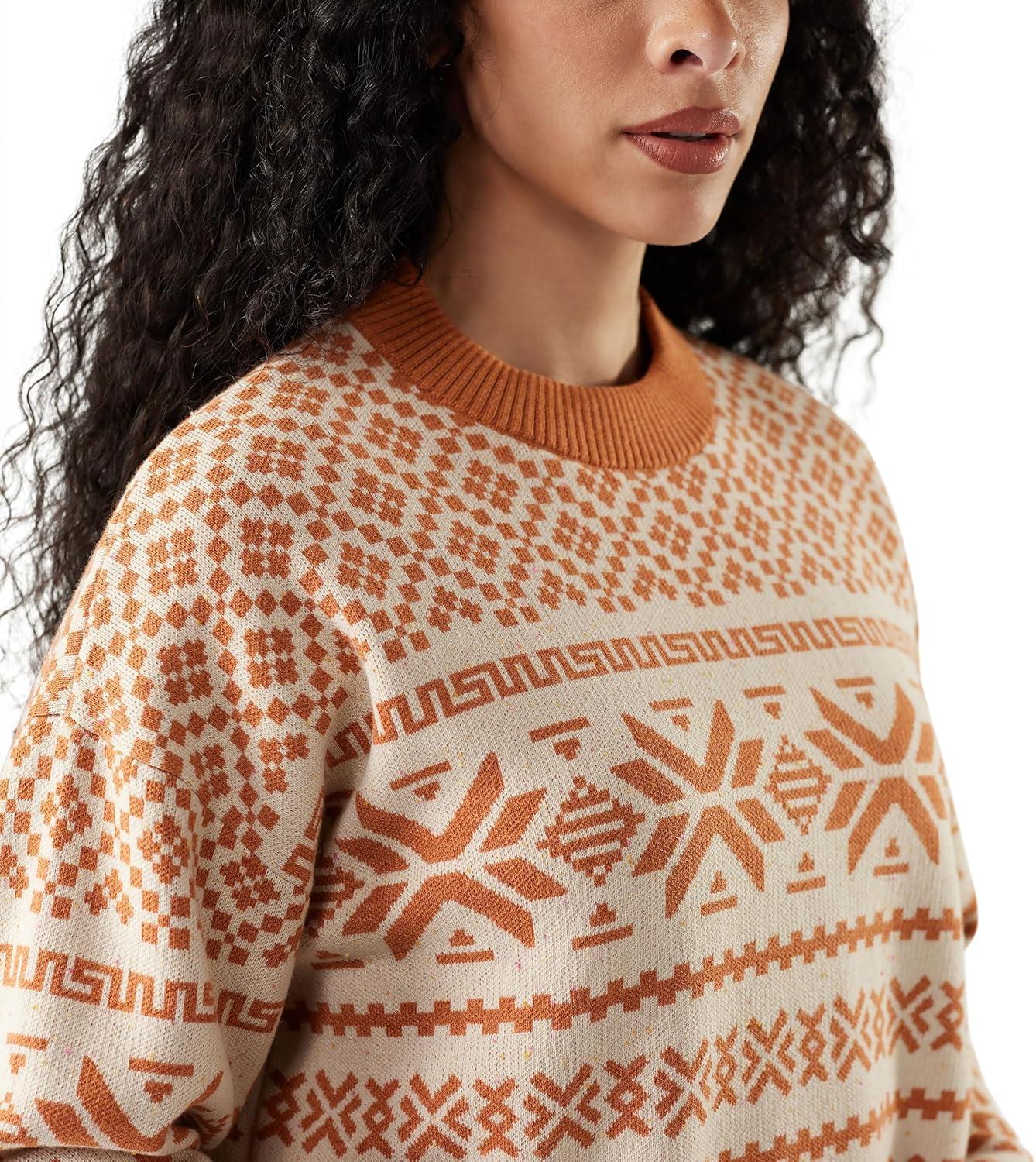 image:imageSmartwool Womens Edgewood Heritage Crew SweaterTerracotta
