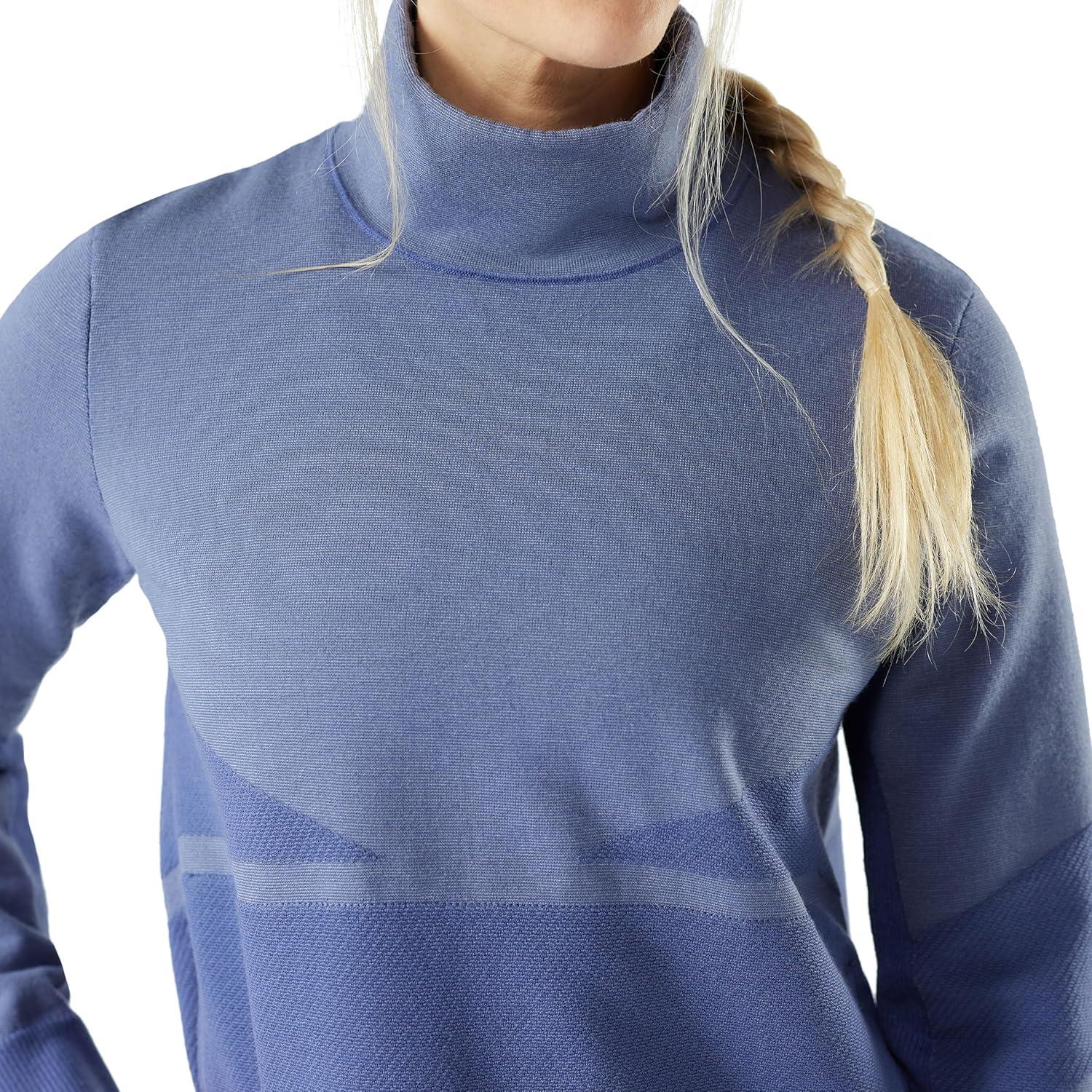 image:imageSmartwool Womens Intraknit Merino Fleece PulloverNightfall Blue