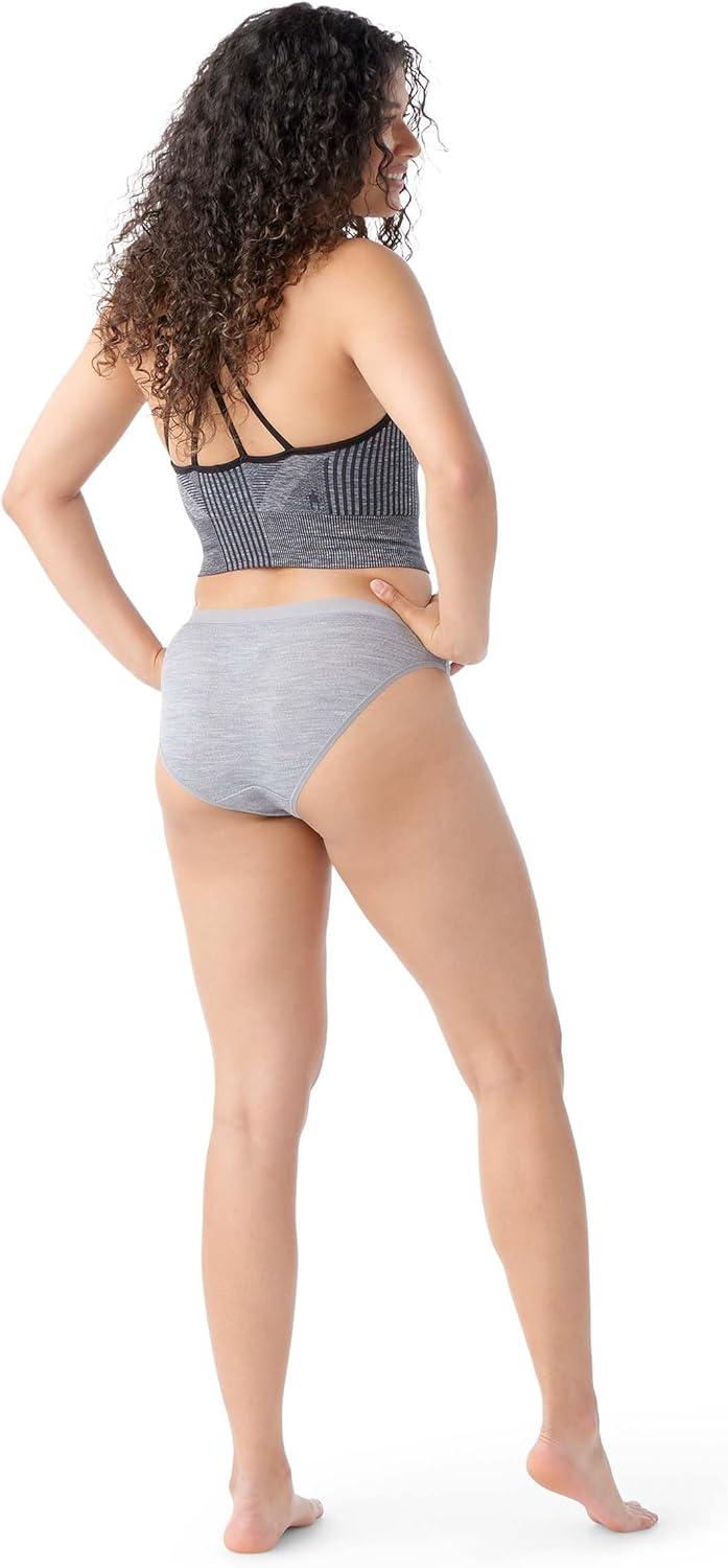 image:imageSmartwool Womens Merino Bikini Boxed Breathable Merino Wool Jersey Underwear for EverydayLight Gray Heather