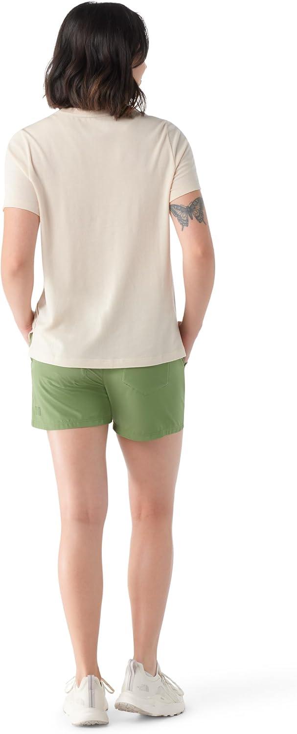 image:imageSmartwool Womens Merino Wool Perfect Crew Short Sleeve TeeAlmond
