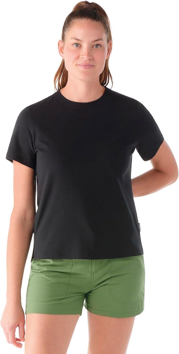 image:imageSmartwool Womens Merino Wool Perfect Crew Short Sleeve TeeBlack