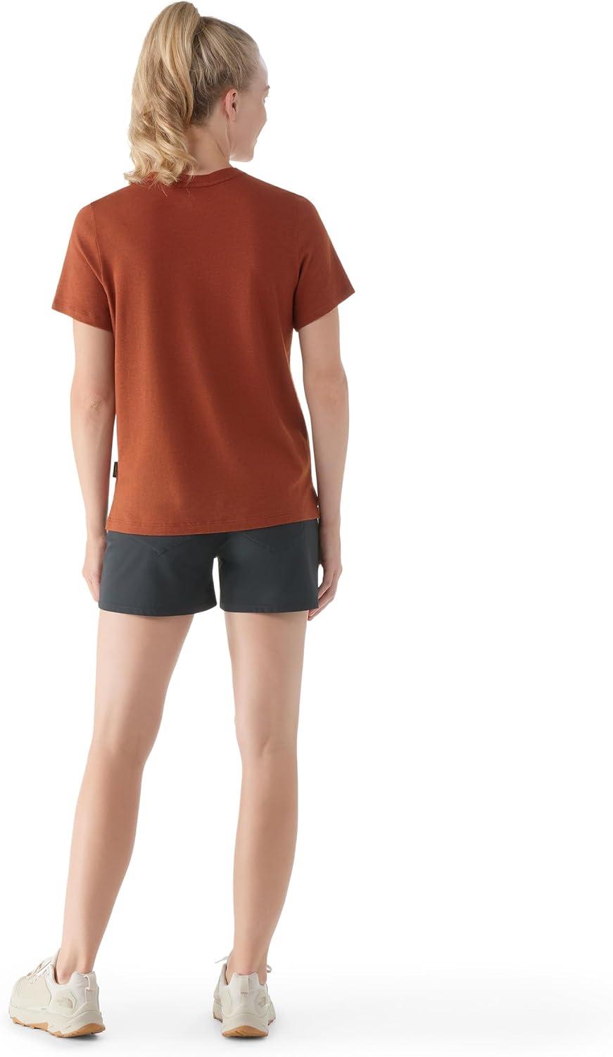 image:imageSmartwool Womens Merino Wool Perfect Crew Short Sleeve TeePecan Brown