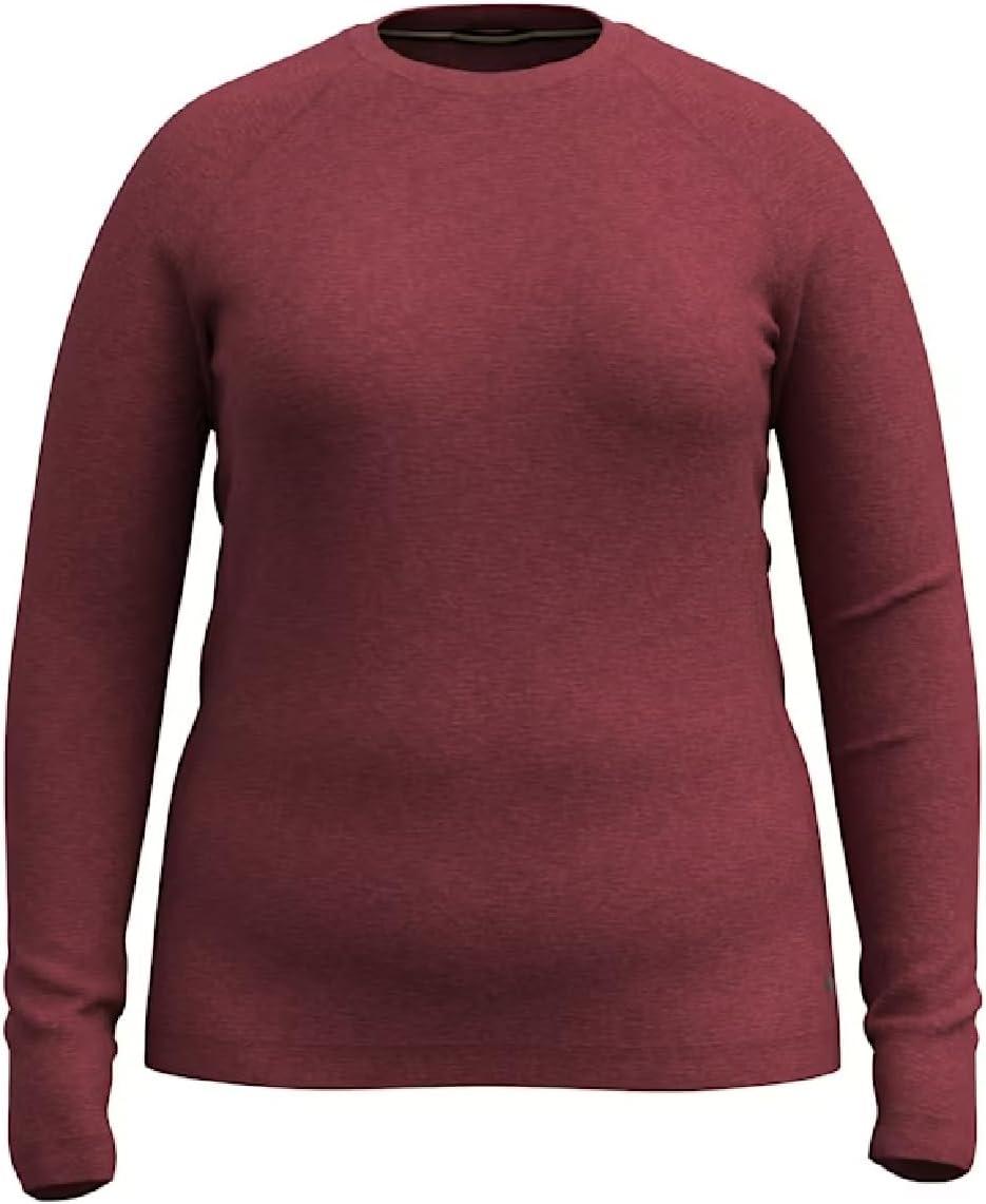 image:imageSmartwool Womens Plus Size Classic Thermal Merino Base Layer CrewCurrant Heather