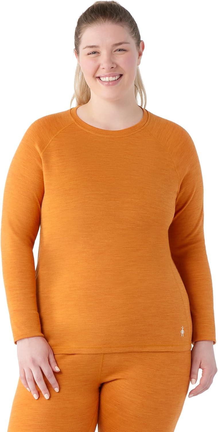 image:imageSmartwool Womens Plus Size Classic Thermal Merino Base Layer CrewMarmalade Heather