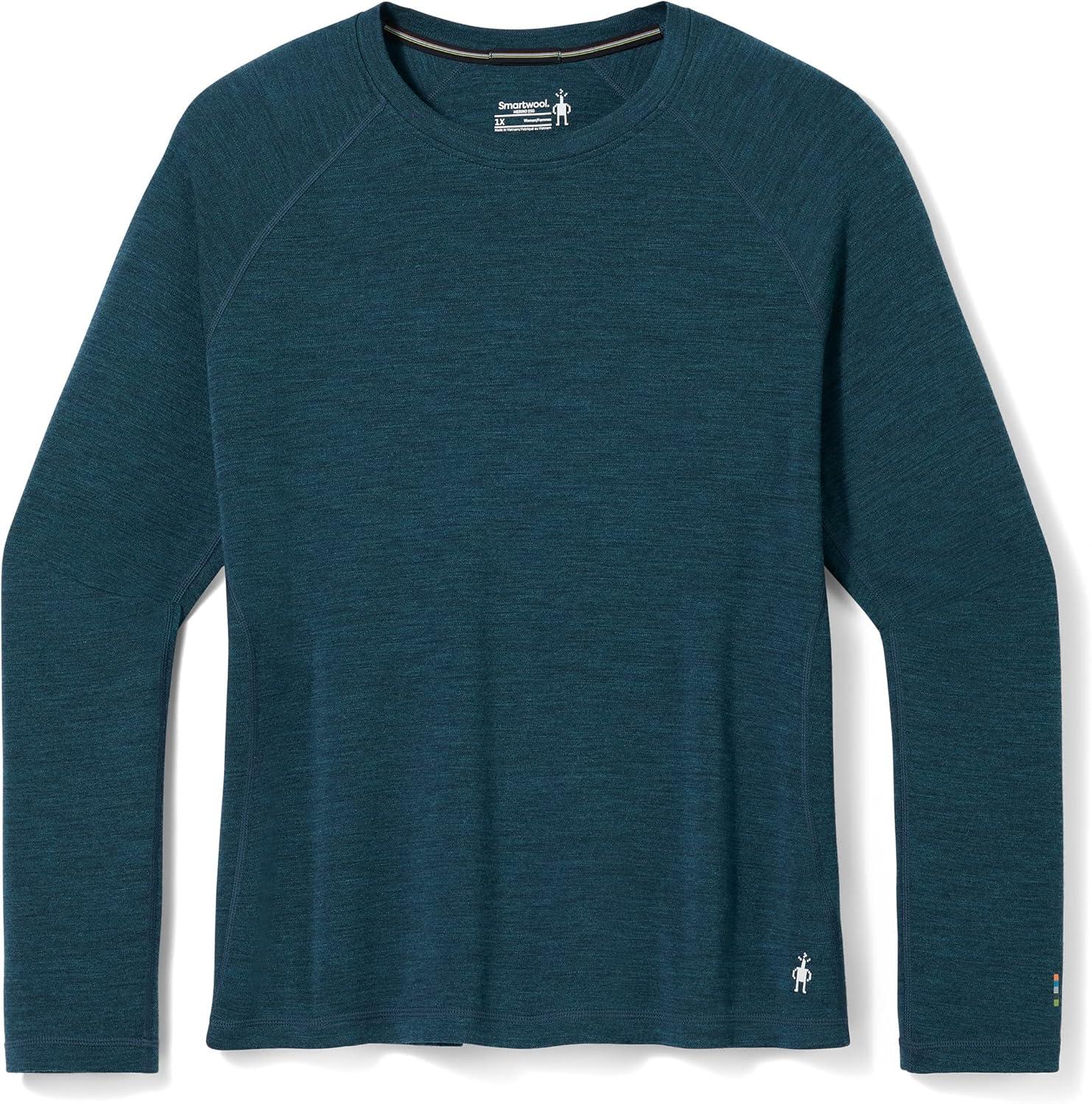 image:imageSmartwool Womens Plus Size Classic Thermal Merino Base Layer CrewTwilight Blue Heather