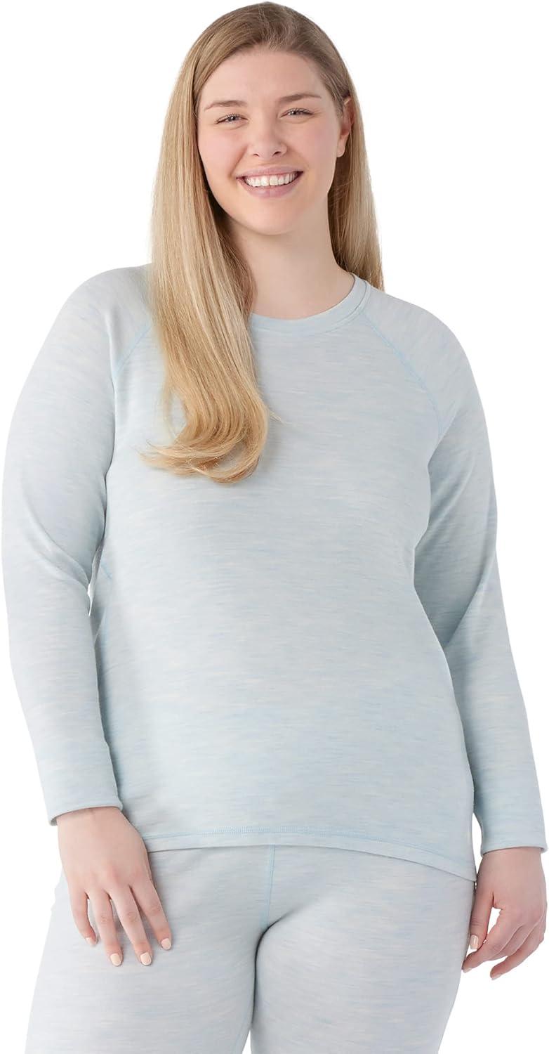 image:imageSmartwool Womens Plus Size Classic Thermal Merino Base Layer CrewWinter Sky Heather