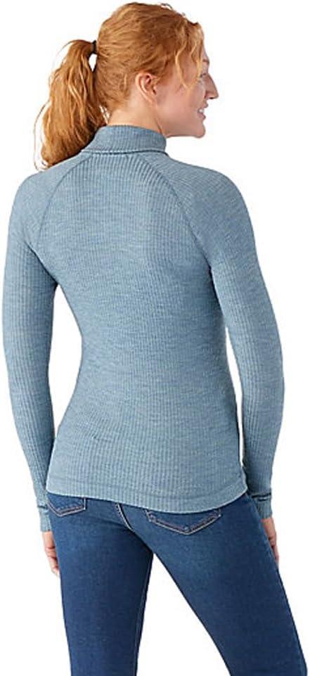 image:imageSmartwool Womens Thermal Merino Rib TurtleneckLead Heather