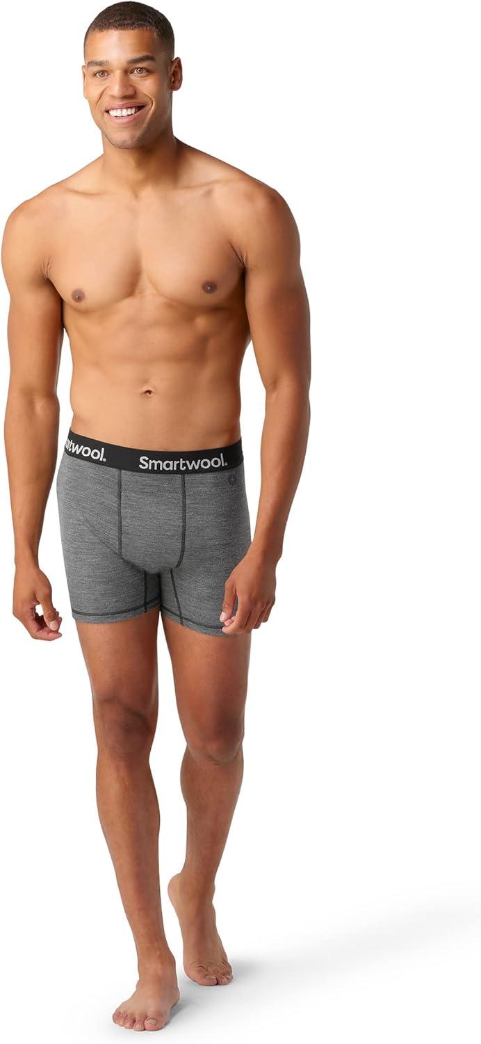 image:imageSmartwool mens Active Boxer Brief BoxedMedium Gray Heather