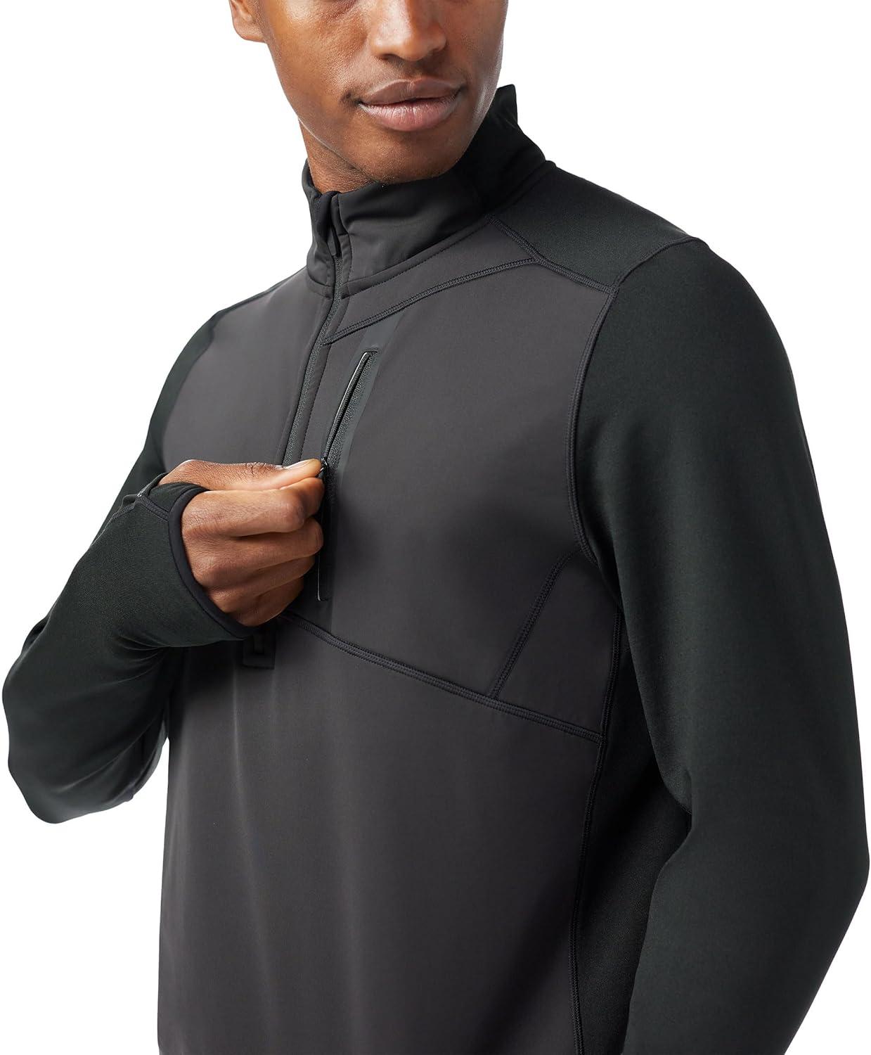 image:imageSmartwool mens Active Fleece Wind 12 ZipBlack