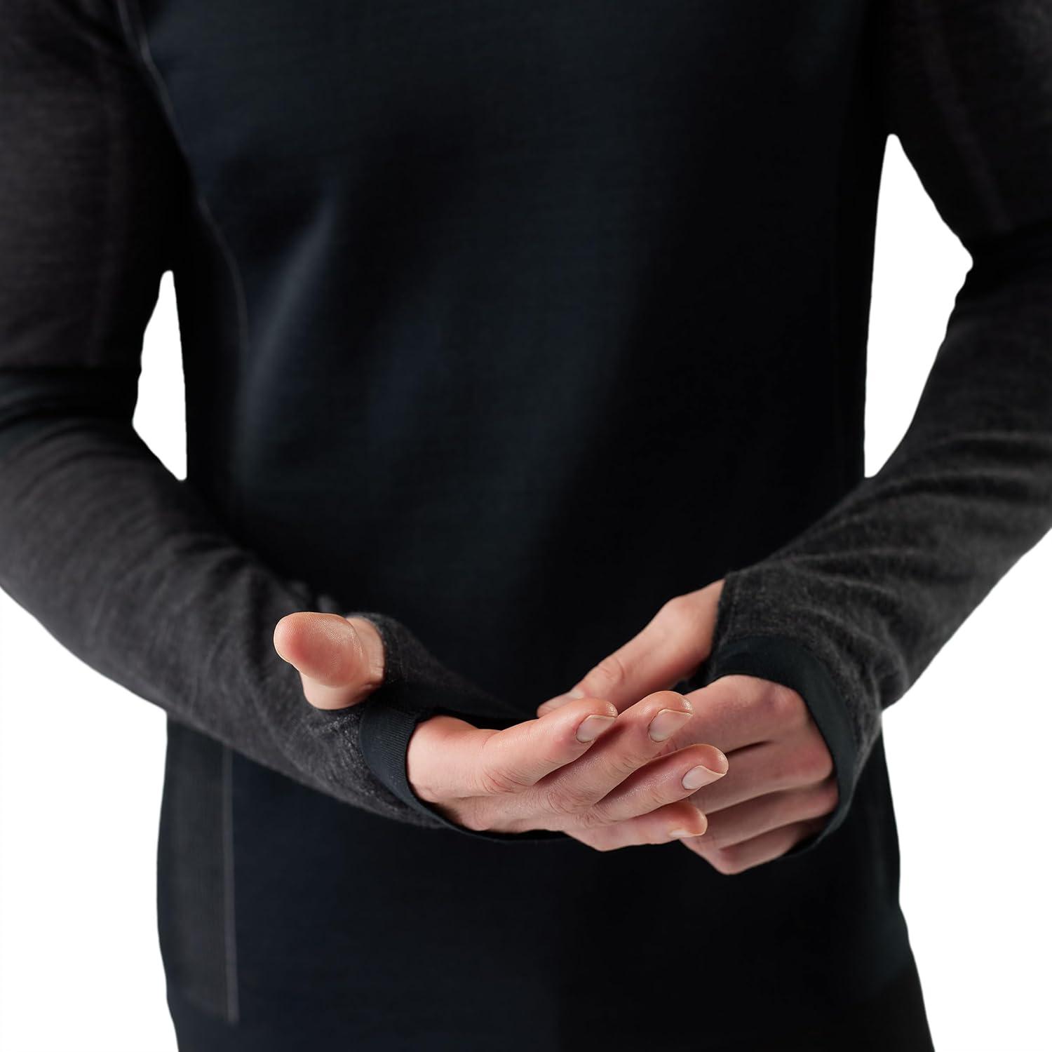 image:imageSmartwool mens Intraknit Thermal Merino Base Layer HoodieBlackCharcoal