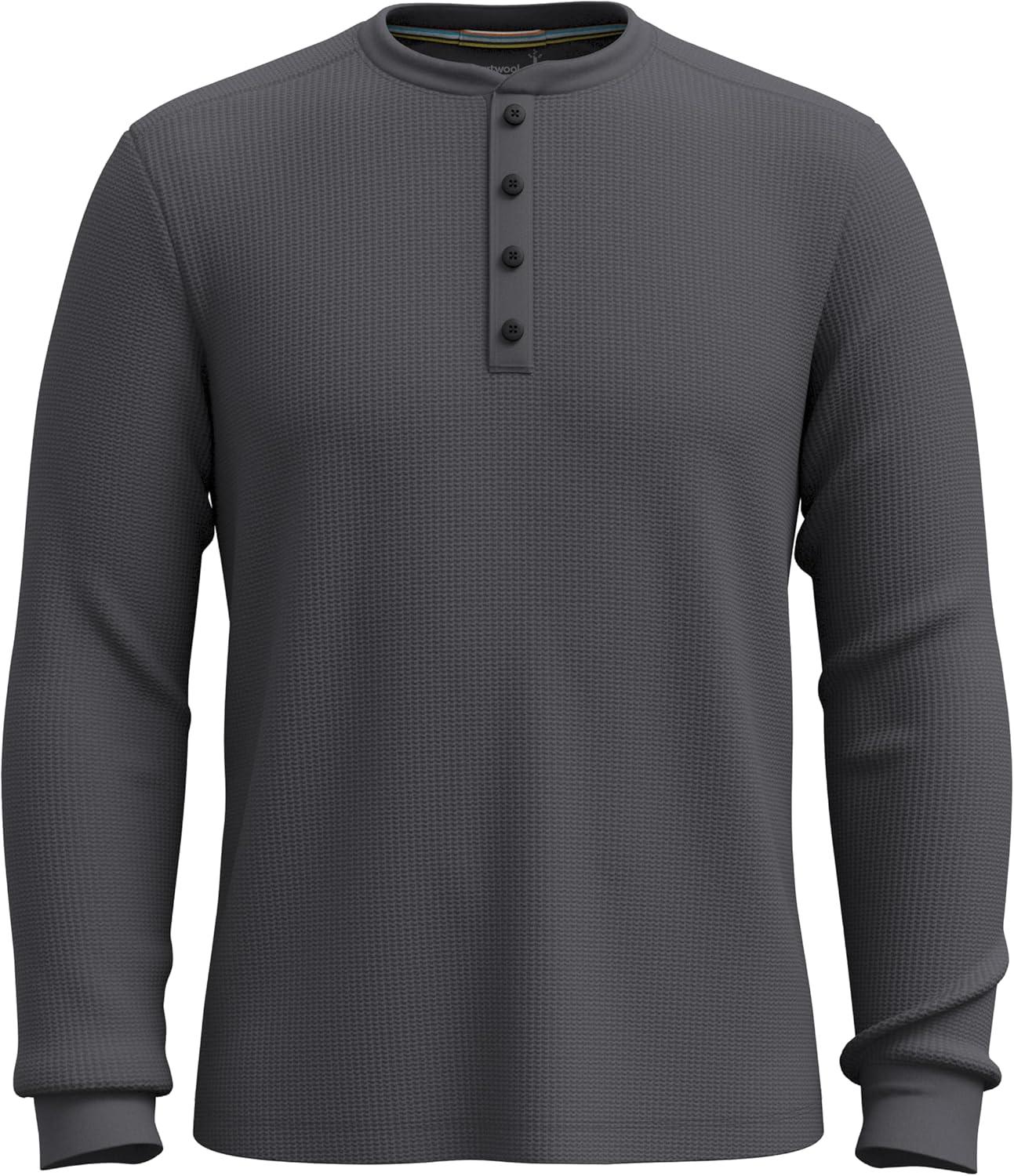 image:imageSmartwool mens Waffle Henley HoodieAsh Heather