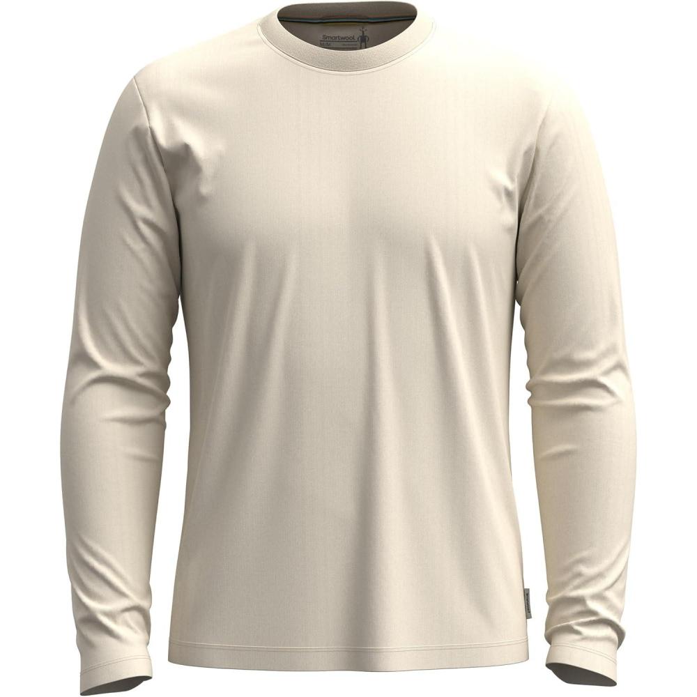 image:imageSmartWool Mens Perfect Crew Long Sleeve TeeAlmond