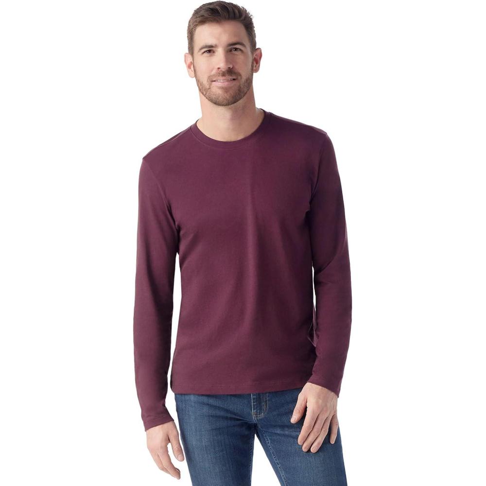 image:imageSmartWool Mens Perfect Crew Long Sleeve TeeEggplant